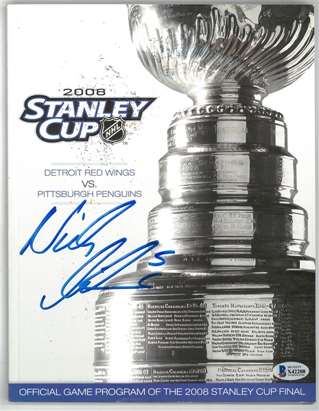 Nicklas Lidstrom Autographed 2008 Stanley Cup Program