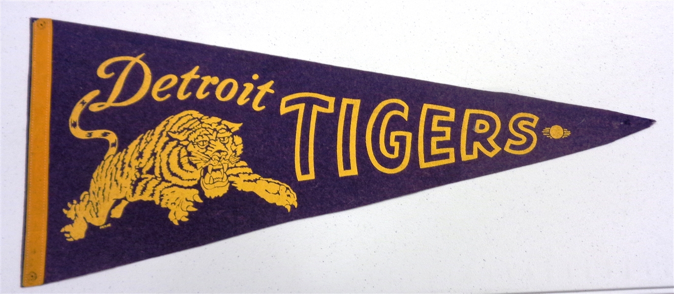 Detroit Tigers 1950s Leaping Tiger Pennant