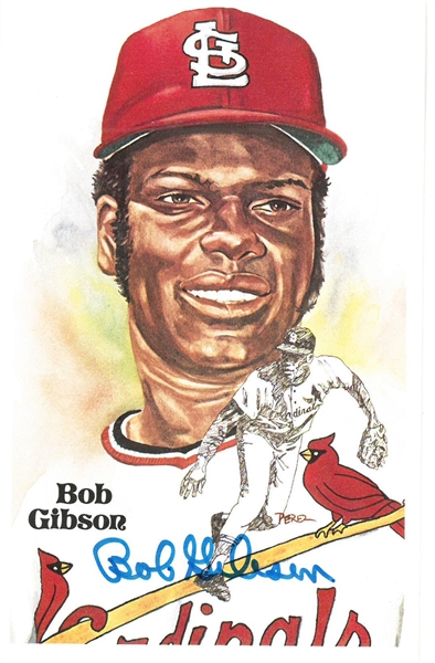 Bob Gibson Autographed Perez-Steele Card