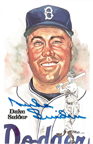 Duke Snider Autographed Perez-Steele Card