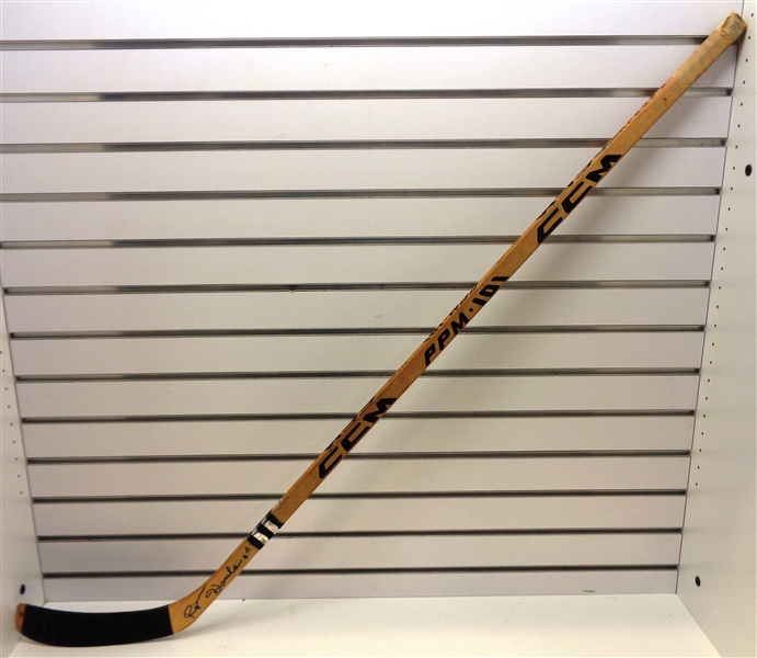 Rejean Houle Game Used Autographed Stick