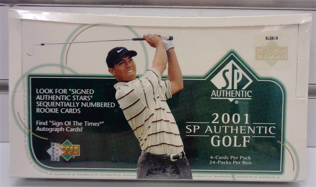 2001 SP Authentic Golf Hobby Box (Tiger Woods Rookie)