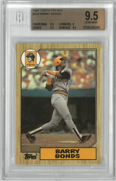 Barry Bonds BGS 9.5 1987 Topps Tiffany Rookie Card