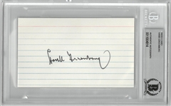 Hank Greenberg Autographed 3x5 Index Card