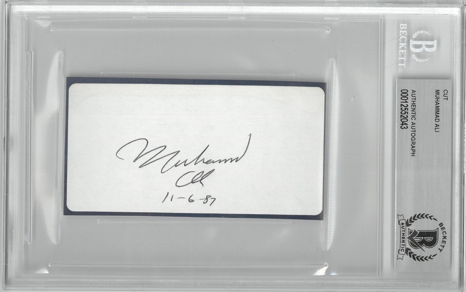 Muhammad Ali Autographed 2x4 Cut Signature