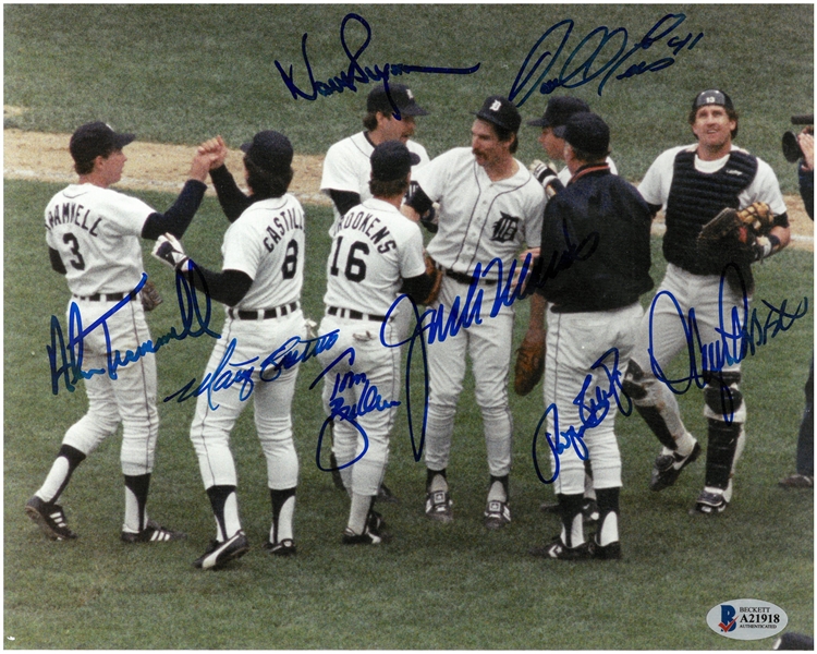 1984 World Series Game 4 8x10 Signed by 8