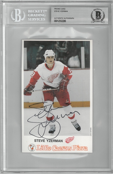 Steve Yzerman Autographed 4x6 Promo Card