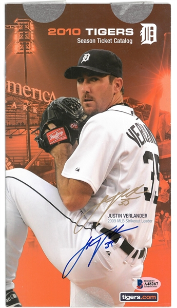 Justin Verlander Autographed 2010 Season Ticket Catalog