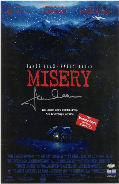 James Caan Autographed 11x17 Misery Movie Poster