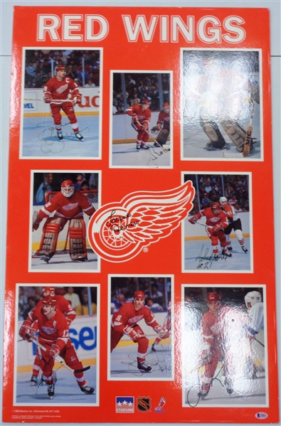 1988 Red Wings Poster Signed by 8 