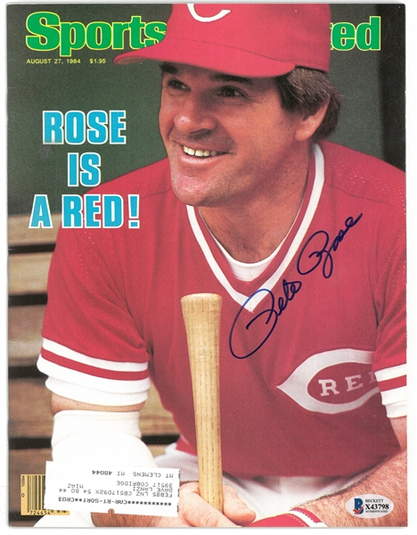 Pete Rose Autographed 1984 Sports Illustrated