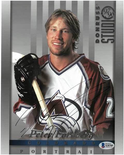 Peter Forsberg Autographed 8x10 Studio