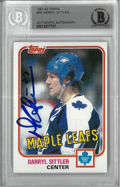 Darryl Sittler Autographed 1981/82 Topps