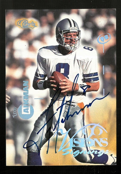 Troy Aikman Autographed 1996 Classic Card