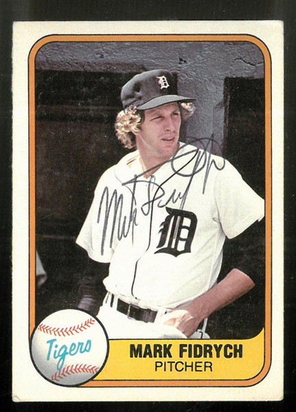 Mark Fidrych Autographed 1981 Fleer Card