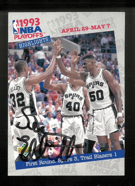 Sean Elliott Autographed 93/94 Upper Deck