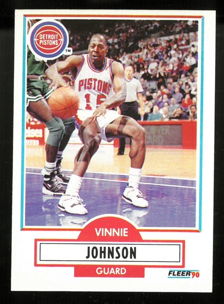 Vinnie Johnson Autographed 1990/91 Fleer Card