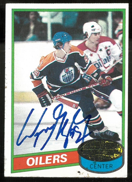 Wayne Gretzky Autographed 1980/81 Topps 2nd Year Card
