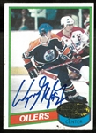 Wayne Gretzky Autographed 1980/81 Topps 2nd Year Card