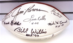 Cleveland Browns Hall of Famers Football Autographed by 13