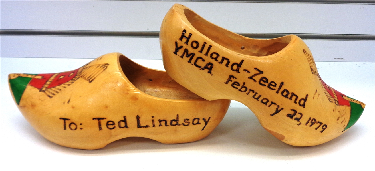 Ted Lindsays Personal 1979 Holland Wooden Clogs