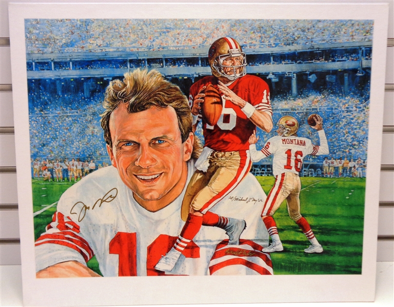 Joe Montana Autographed Giclee Artist Proof Lithograph