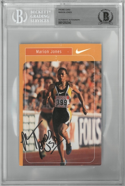 Marion Jones Autographed 5x7 Promo Card