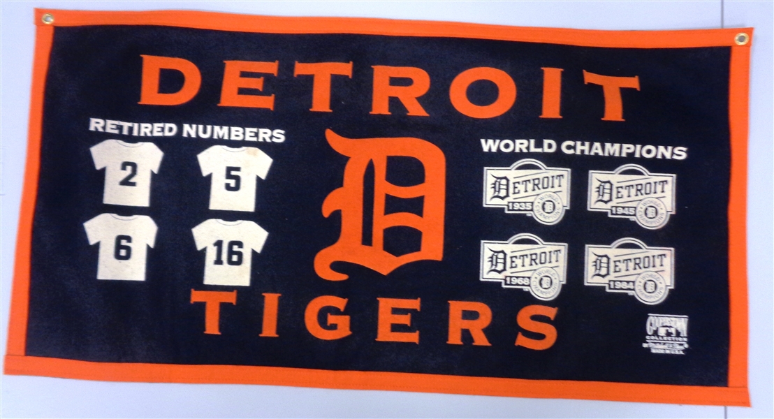 Detroit Tigers 17x34 Wool Banner