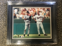 Derek Jeter & Cal Ripken Jr Autographed 20x24 Framed Photo (Pick up Only)