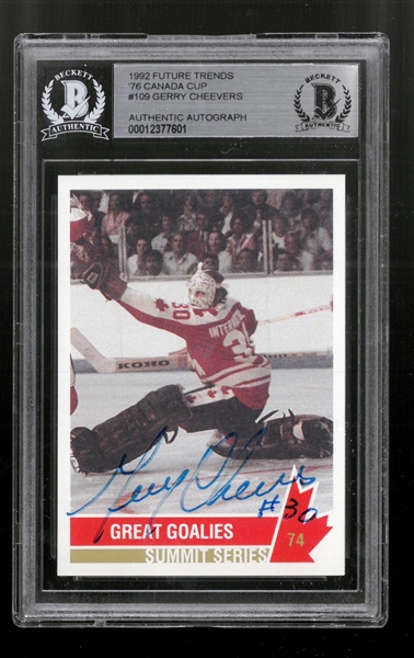 Gerry Cheevers Autographed Team Canada Card