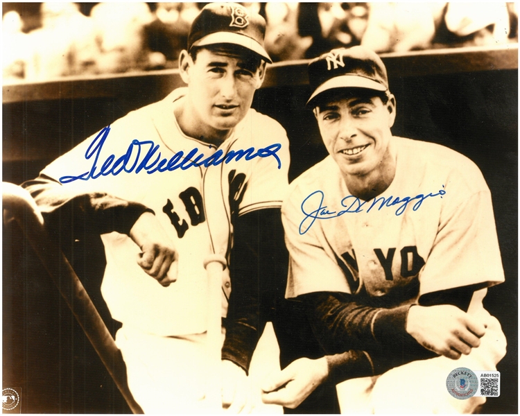 Ted Williams & Joe DiMaggio Autographed 8x10 Photo
