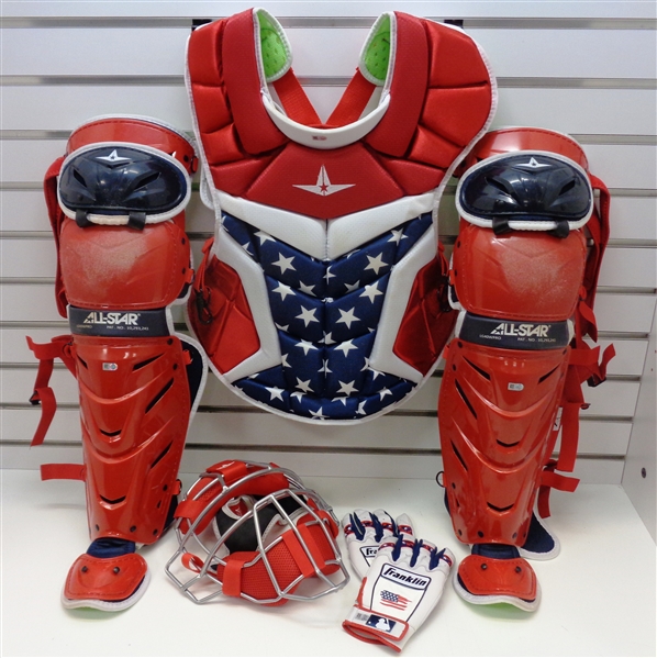 Eric Haase Game Worn July 4th, 2021 Catchers Gear