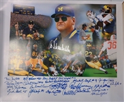 "Bos Best" Schembechler A/P #29/45 Lithograph Autographed by 23