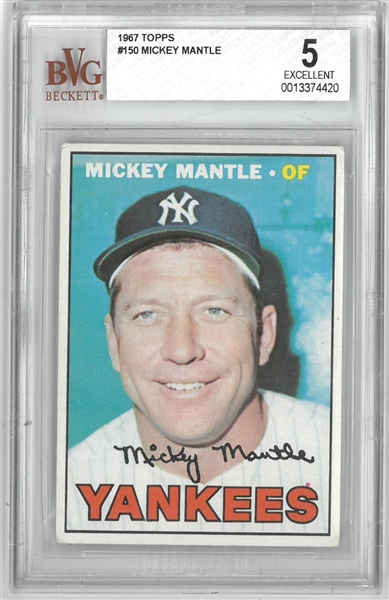 Mickey Mantle 1967 Topps BVG 5