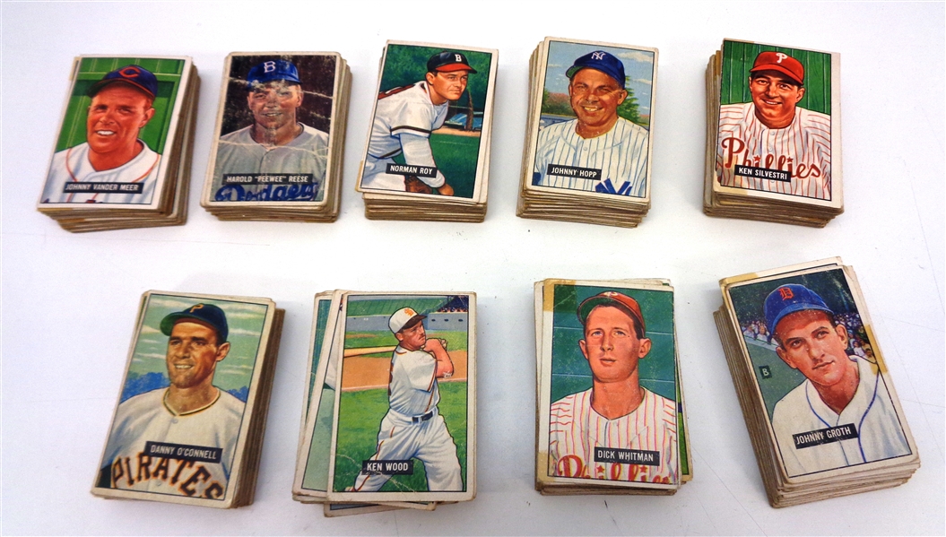 1951 Bowman Lot of 225+ Cards with Some Stars