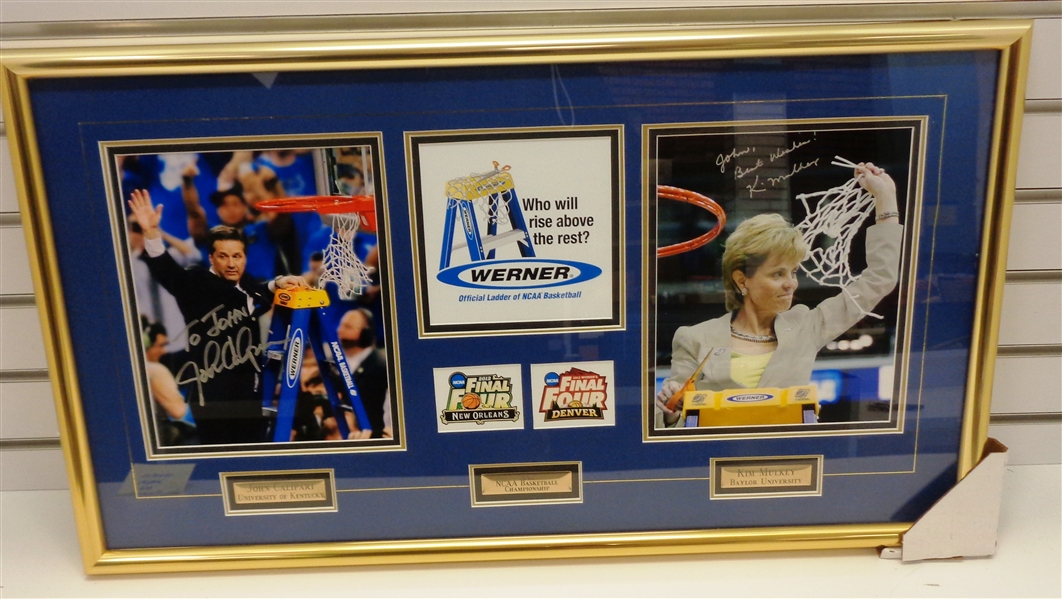2012 Mens & Womens NCAA Championship Coaches Autographed Framed Photos (Pick up only)
