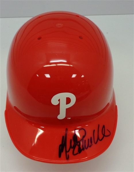 Mike Schmidt Autographed Phillies Mini Helmet