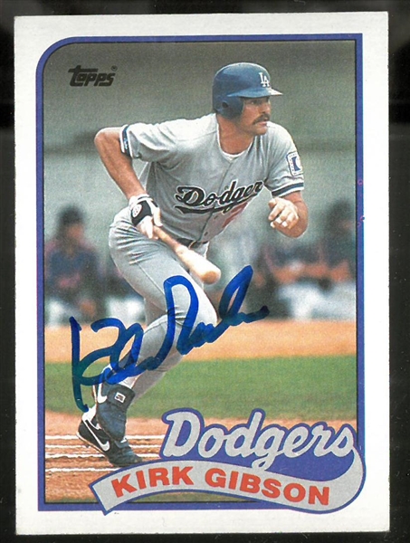 Kirk Gibson Autographed 1989 Topps