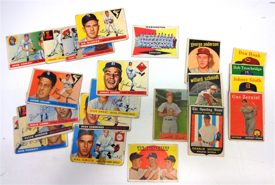 Late 1950s Topps Baseball Card Lot
