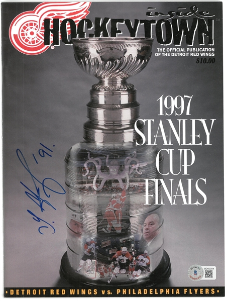 Sergei Fedorov Autographed 97 Cup Finals Program