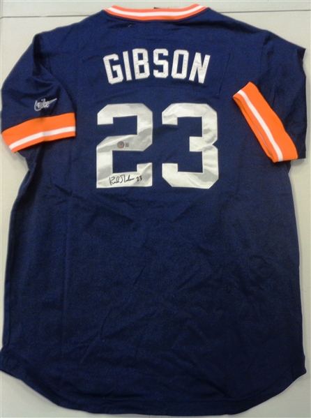 Kirk Gibson Autographed Tigers Blue Jersey