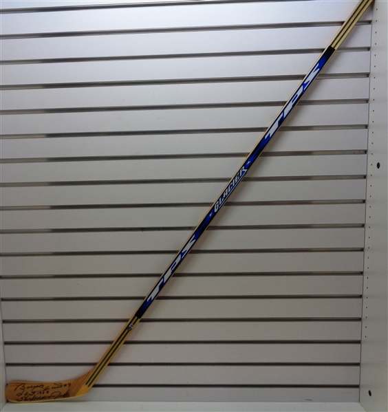 Bobby Hull Autographed Stick w/ 2 Inscriptions