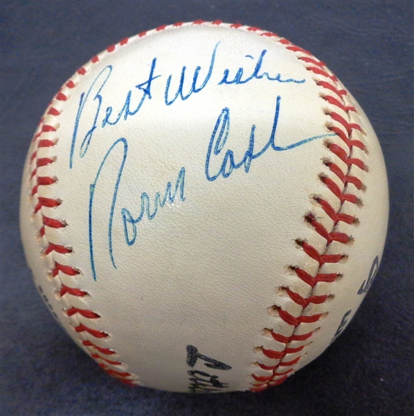 Lot Detail Norm Cash Autographed Baseball