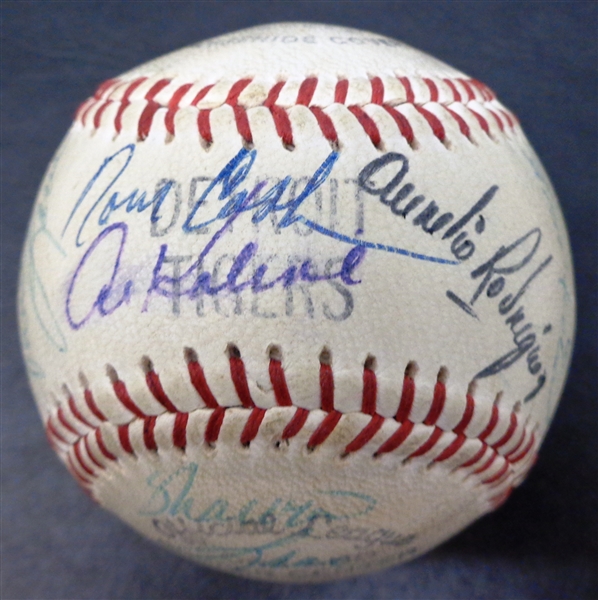 1971/72 Tigers/Yankees Multi Signed Ball
