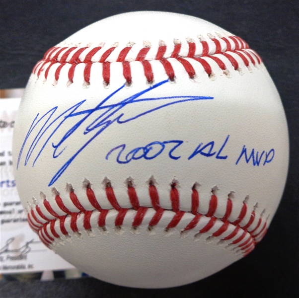 Miguel Tejada Autographed Baseball w/ MVP