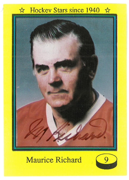 Maurice Richard Autographed Trading Card