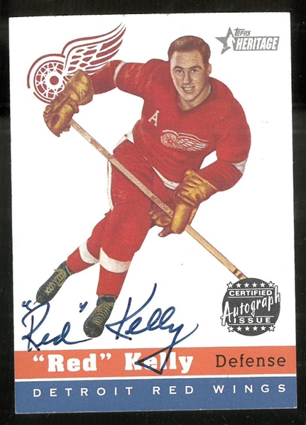 Red Kelly Autographed Topps Heritage