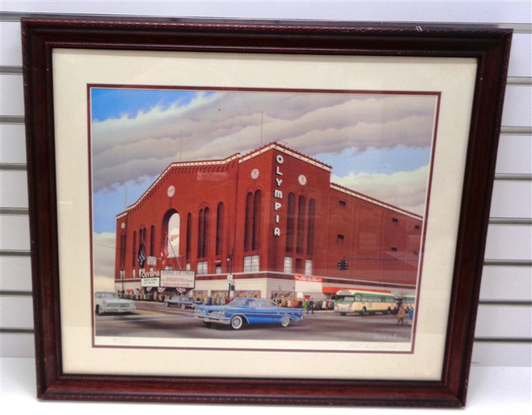 Olympia Stadium Framed Lithograph