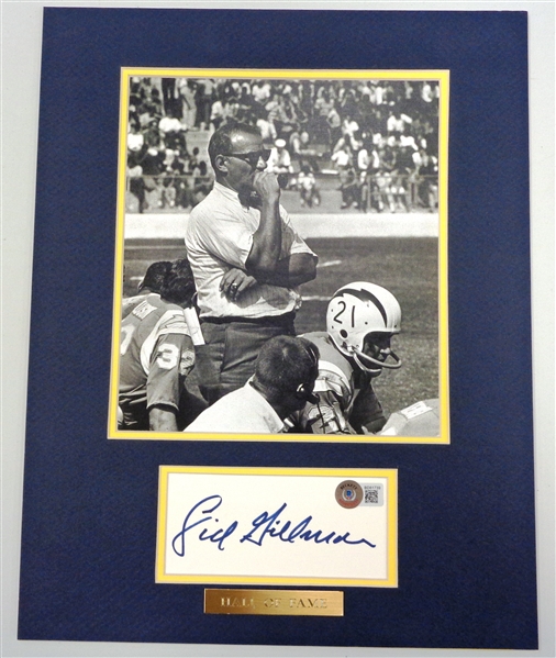 Sid Gillman Autographed Cut Matted w/ 8x10