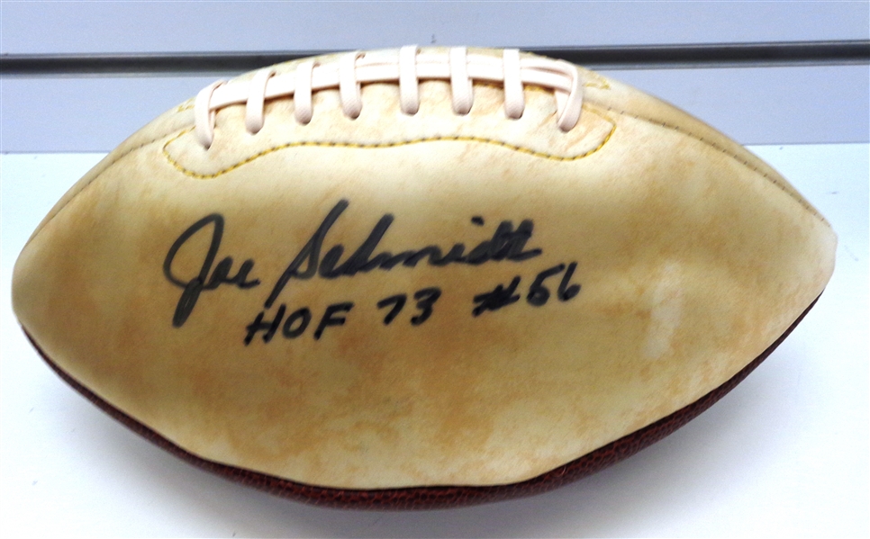 Joe Schmidt Autographed Lions Football